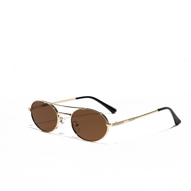 

Очки Постепенное изменение цвета Солнцезащитные очки Женские Уличные очки Металлические Двойные Лучевые Солнцезащитные очки Мужские коричневый