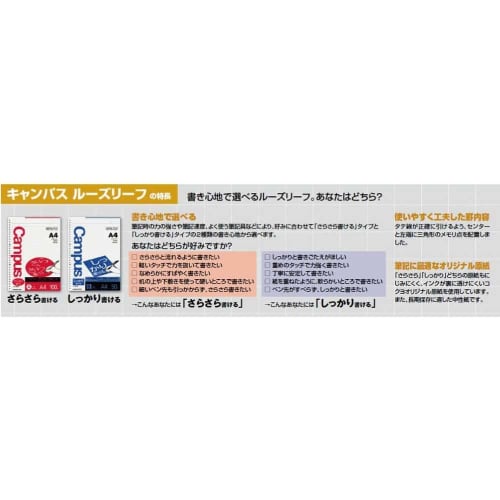 KOKUYO Campus Loose Leaf Easy To Write 5mm Grid A5 60 Sheets No-807S-5N