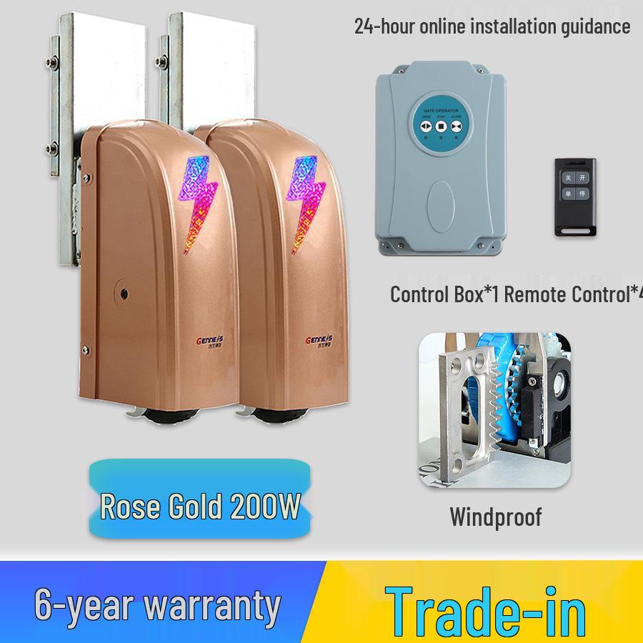 Automatic Double Swing Door Opener with Remote Control and Smart App Integration for Villas