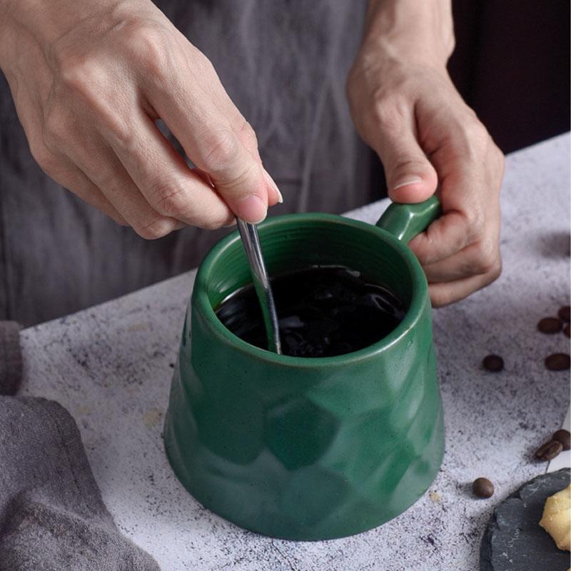 Japanese Retro Style Ceramic Water Cup With Handle Creative Personality Coffee Cup High Quality Green Tea Matcha Tea Mug