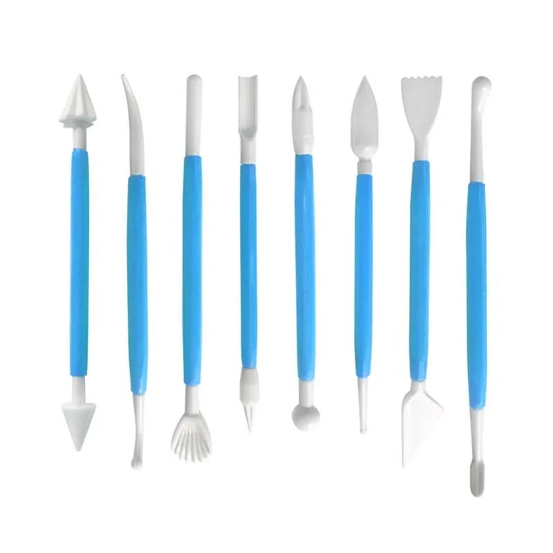 8pcs/Lot 16 Cake Decorating Patterns Fondant Flower Sugar Craft Modelling Tools Clay Fondant Cake Decorating Tool