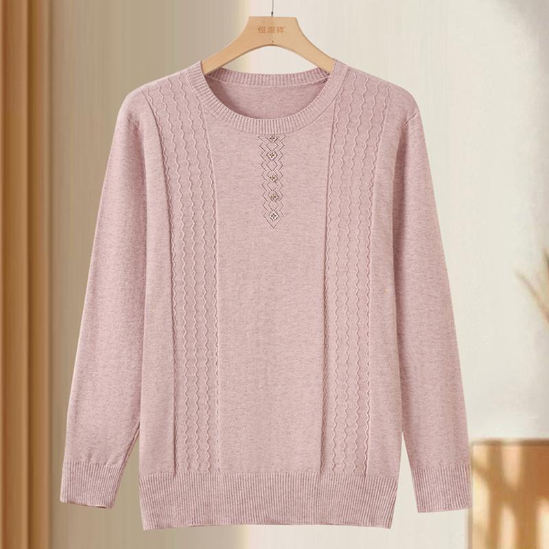 

Элегантный женский свитер больших размеров 4XL-7XL для женщин среднего возраста, вязаный топ большого размера, повседневная одежда с длинным рукавом на осень 6XL верблюд