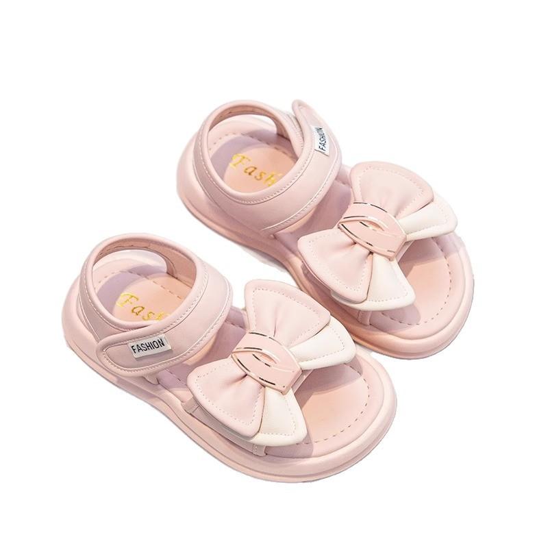 Girls Sandals Summer Popular Children's Pink Princess Shoes New Girl Classmate Baby Soft-soled Beach Shoes