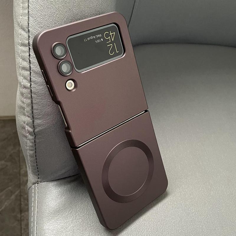 For Samsung ZFlip  6 7  Soft Silicone Matte Case for Samsung Galaxy Z Flip  4 3 6 7 Flip ZFlip4 Magnetic Slim Cover