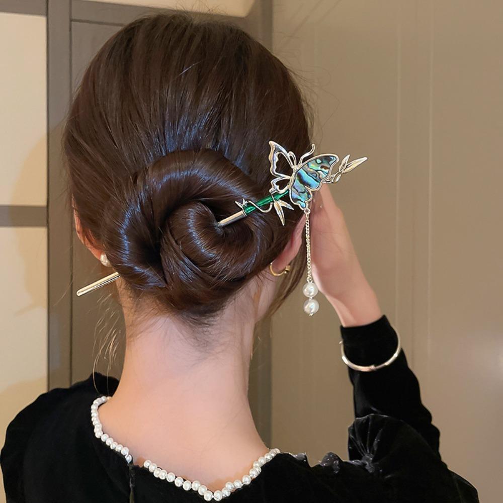 Tassel Hair Fork Butterfly Headwear Hair Chopsticks Butterfly Hanfu Hairpin Party