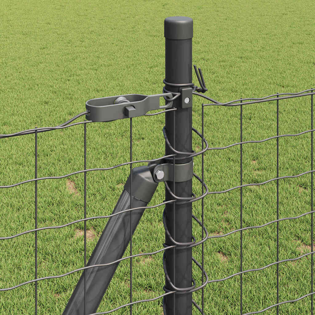 Welded Wire Fence with Concrete Foundation 25 x 1 m (W x H)