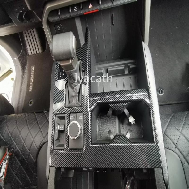 LHD For Toyota Tundra SR/SR5/Limited/TRD PRO -2025 Car Center Control Gear Shift Head Shift Knob Panle Water Cup Cover