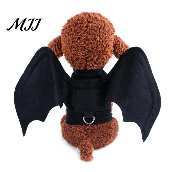 Atmungsaktives Haustierkostüm Katzen Fledermausflügel, Halloween-Kostüm, Welpen Cosplay Outfit, Flügel Niedlich für Katzen Hunde Party Verkleidungszubehör Bequem