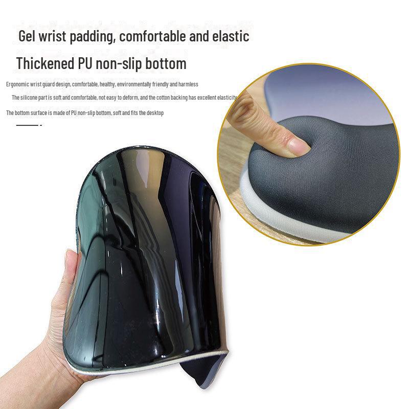 Ergonomisches Mauspad mit Handballenauflage aus Silikon mit Farbverlauf – rutschfestes, verdicktes Design