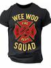 Wee Woo Fire Squad Graphic TShirt  Bold Firefighter Design Comfortable Cotton Crew Neck Tee Durable and Stylish for Everyday
