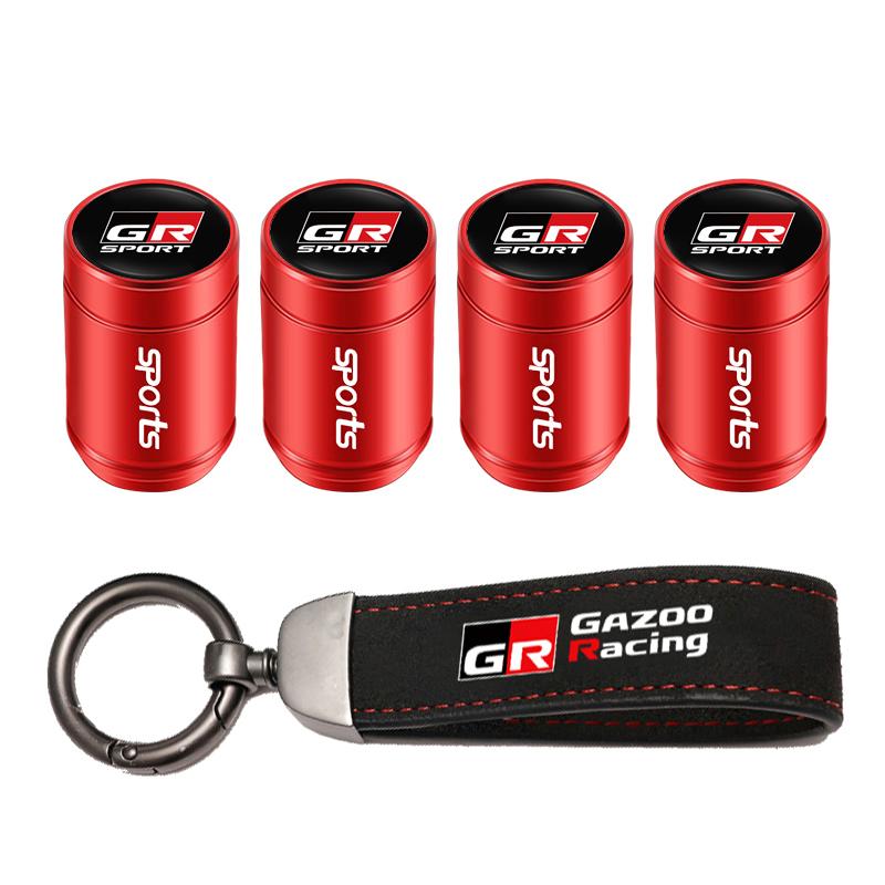 2026 Neu Für Toyota Toyota Auto Reifen Rad Ventilkappen Abdeckung Wildleder Auto Schlüsselanhänger Ring Schlüsselanhänger Für Toyota GR Corolla Yaris Aygo Pr