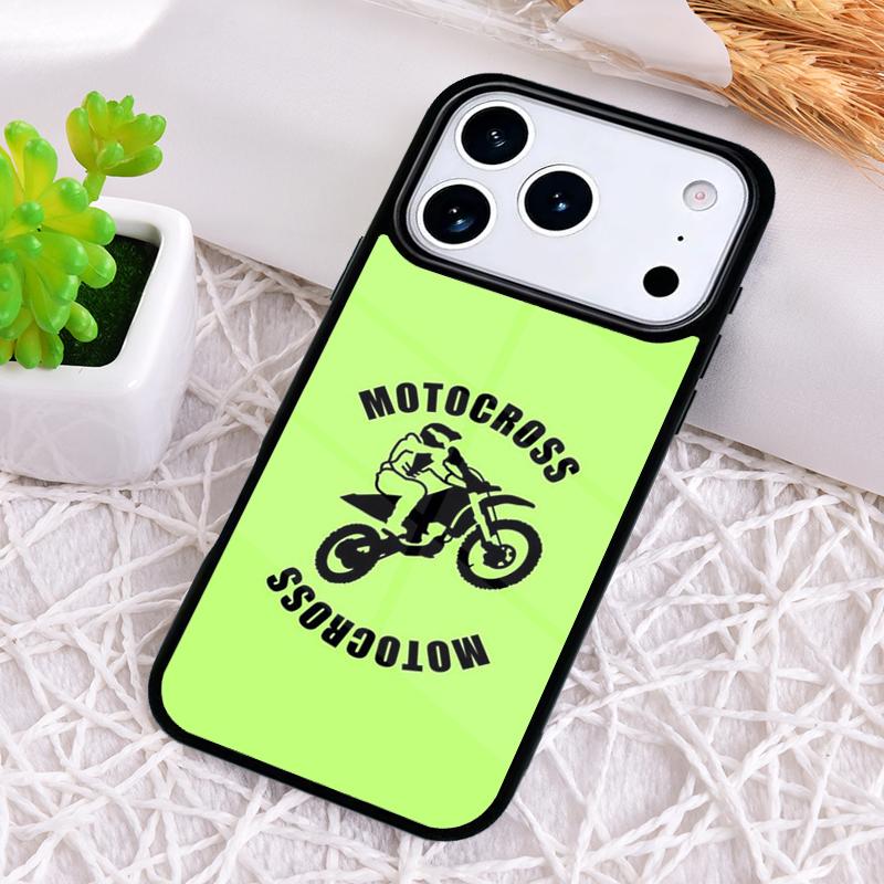 Moto Bike Motocross Print Shockproof Phone Case for iPhone 17 Air 16e 15 11 12 14 13 Pro Max Cover Coque