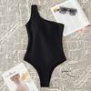 Swimsuit 1011 New European and American Shoulder One-piece Swimsuit Women's Hot Spring Conservative Beach Bikini