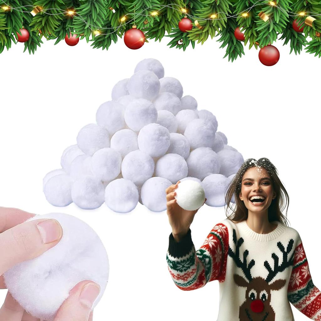 Decorative Hanging Decorations, Large Size White Decoration Souvenirs Exquisite 10pcs Christmas Round Ball Snowball Simulation Foam Big