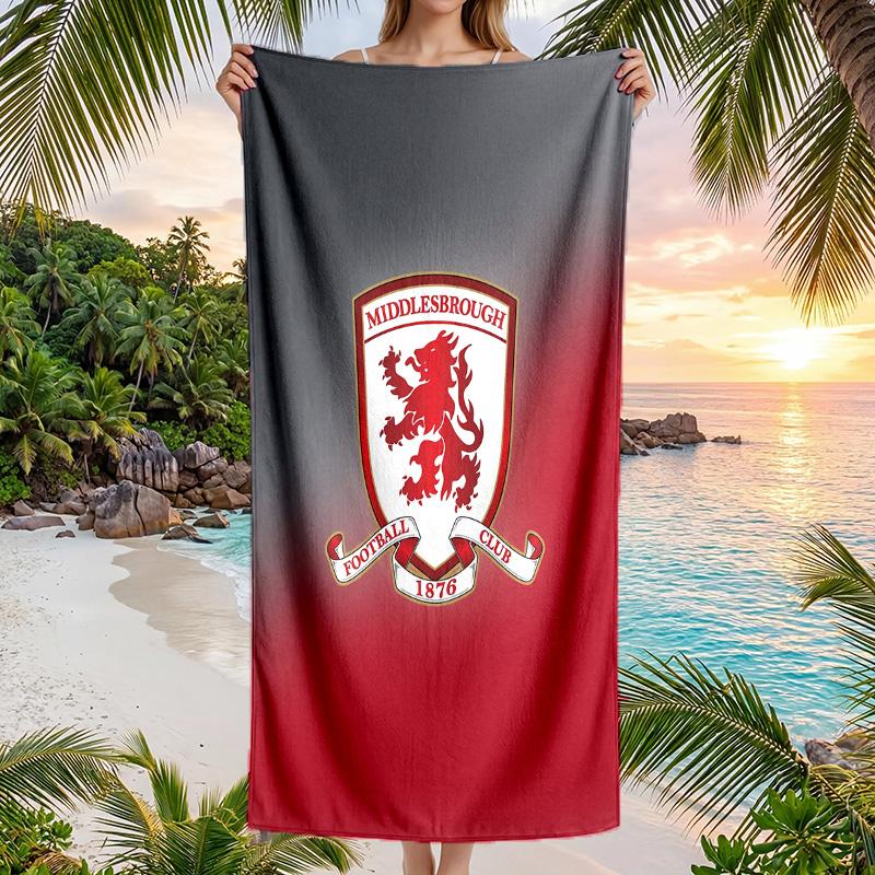Middlesbrough FC potisk Rychleschnoucí plážová osuška Mikrovlákno Absorpční Přenosná cestovní osuška na plavání