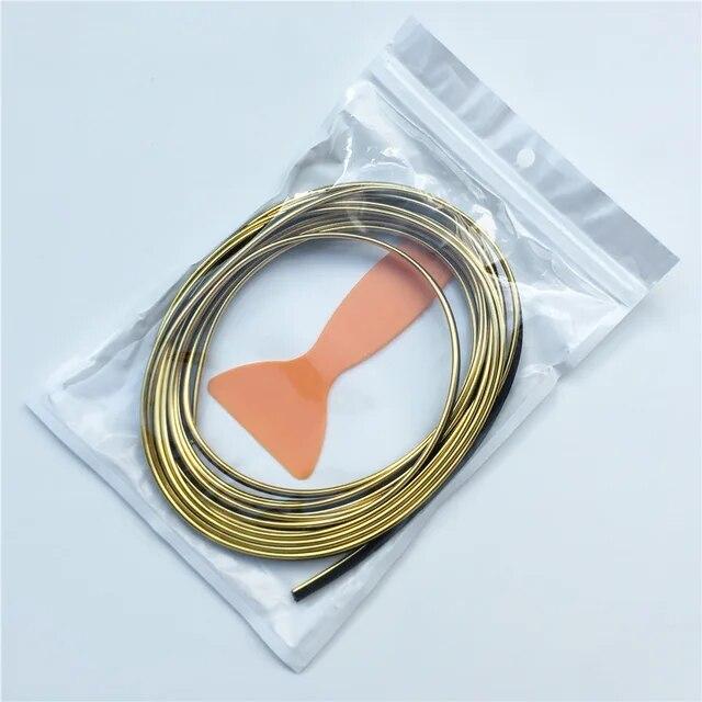 5M/Packung DIY Universal Flexible Innendekoration Auto Styling Zierleiste Chrom Dekoration Streifen