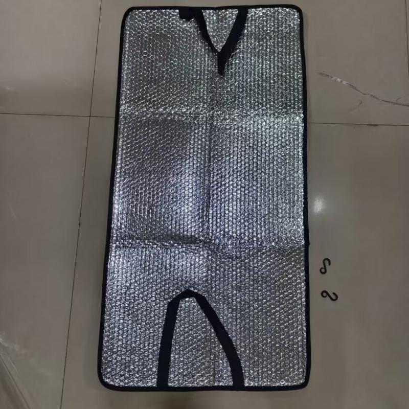 Outdoor Air Conditioner Cover Rainproof Sun Resistant Aluminum Foil Dust Cover With Elastic Band Lifting Loop