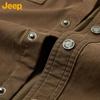 JEEP Men's Washed Cotton Long Sleeve Work Shirt
