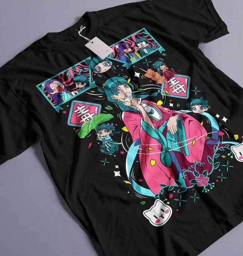 

Relaxing and Comfortable Kusuriya No Hitorigoto Maomao Tshirt Kawaii Short Sleeve Girl Gift Shirt 2026 New Cotton Summer Tshirt XL
