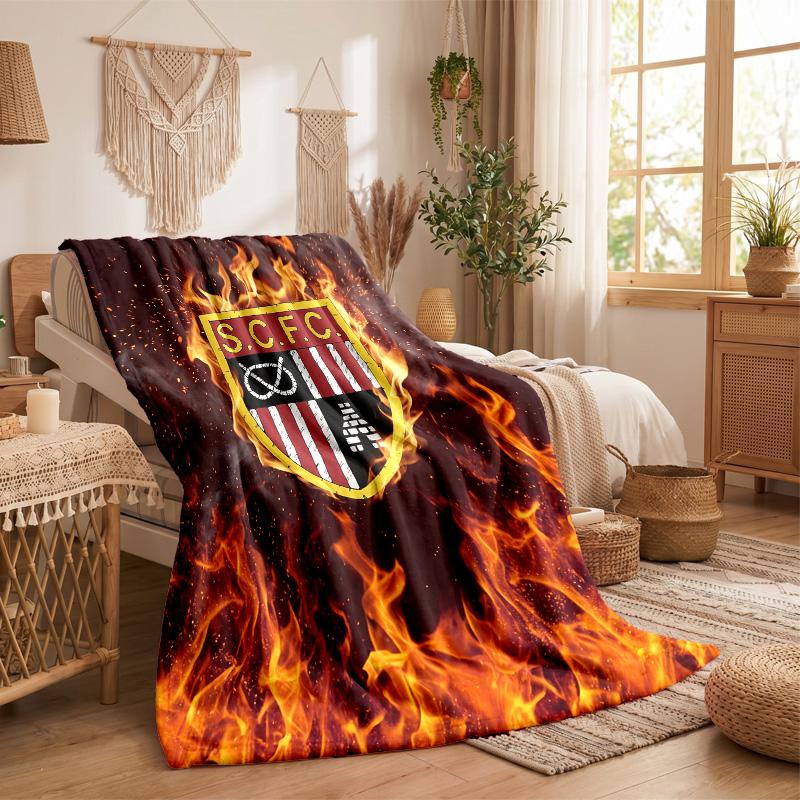 Stoke City Football Print Flannel Blanket Soft Warm Sofa Bed Throw Blanket For Home Office Bedroom