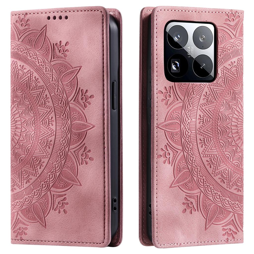 Style 010 For Xiaomi 15 Pro Case Mandala Pattern Magnetic Closing Leather Phone Cover