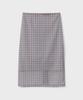 Bellie (W) Sheer Check Layered Skirt - Purple
