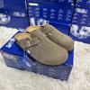 Men’s BK Genuine Leather Retro Toe Semi-Slippers - New, Versatile, and Comfortable Birkenstock Shoes