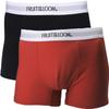 FRUIT OF THE LOOM Men's Low-Rise Boxer Briefs (Set of 2) - Solid Color, Brand Name T-Shirt, Underwear (Size LL, Black/Red, 13)