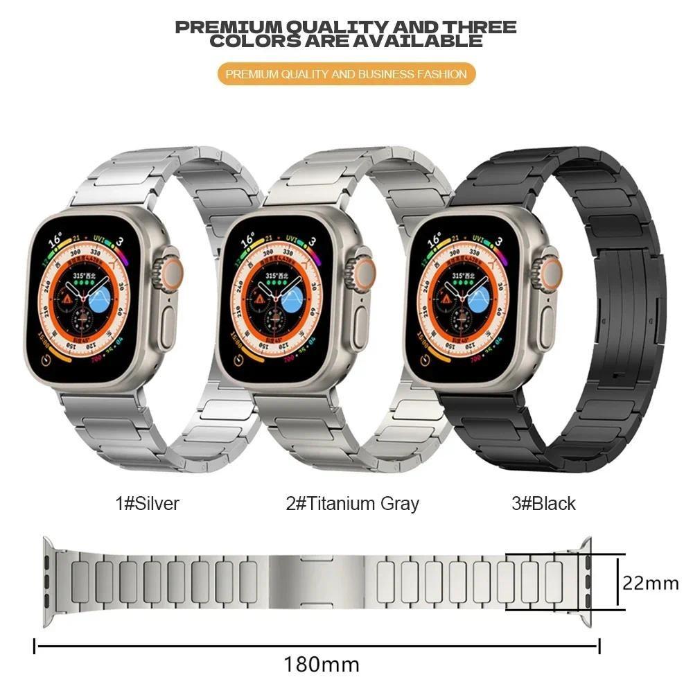 Titanium Strap Compatible for Apple Watch Ultra 3 Band 49mm 44mm 46mm 45mm 40mm 41mm 38mm IWatch 11 10 9 8 7 6 5 4 SE 3 2 Ultra