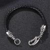 New Stainless Steel Leather Chain Lobster Clasp Bracelets Hand Men Bangles Jewelry 2021 BB1096