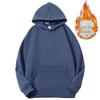 Men's Heavyweight Iron Gray Fleece Hoodie - Warm, Loose Fit for Autumn/Winter
