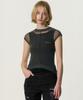 Kimjisu Veiled Mesh Shell Ss T-Shirt_Black