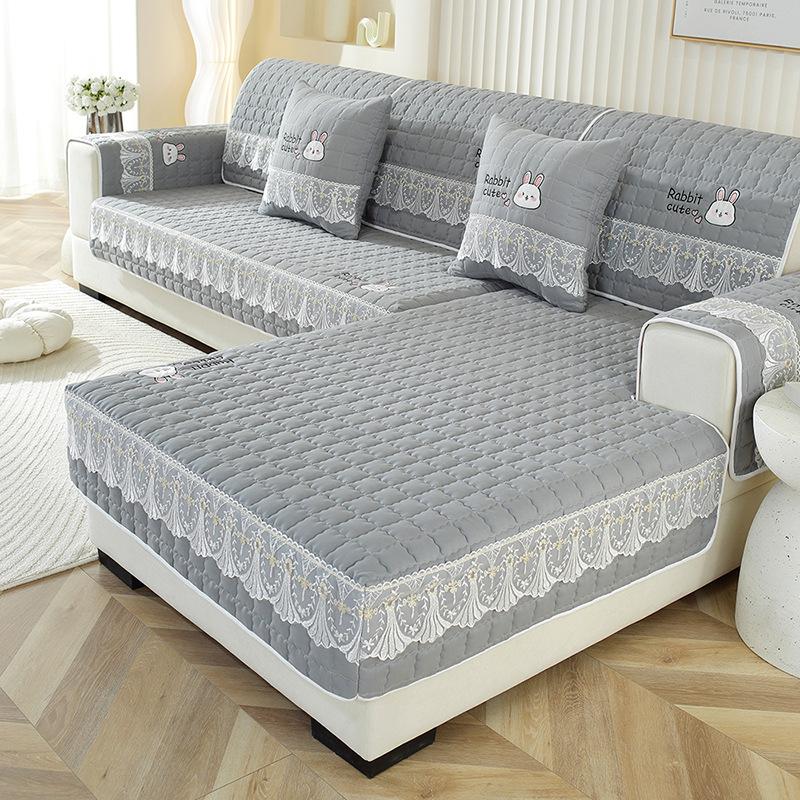 Embroidery Fabric Universal Non-Slip Thickened Sofa Cushion Simple Fashion Sofa Cover Back Towel  New