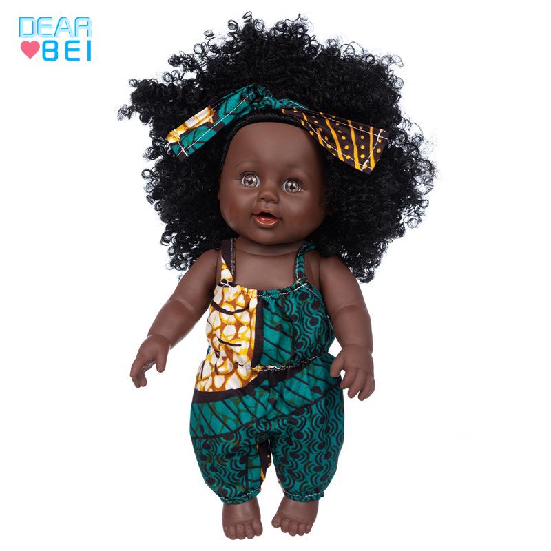 

12-дюймова афроамериканська іграшка-реборн для рольових ігор з одягом тай-дай – заспокійлива вінілова дитина 30cm Black Doll