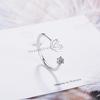 New 925 Sterling Silver Ring AAA Zircon Adjustable Simplicity Fashion Exquisite Women Jewelry Accessories Wedding Party Gift