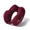 Cuscino Cervicale Ricamato a Forma di U Color Cammello - Ideale per Casa, Ufficio, Viaggio, con Imbottitura in Cotone PP e Logo Personalizzato
