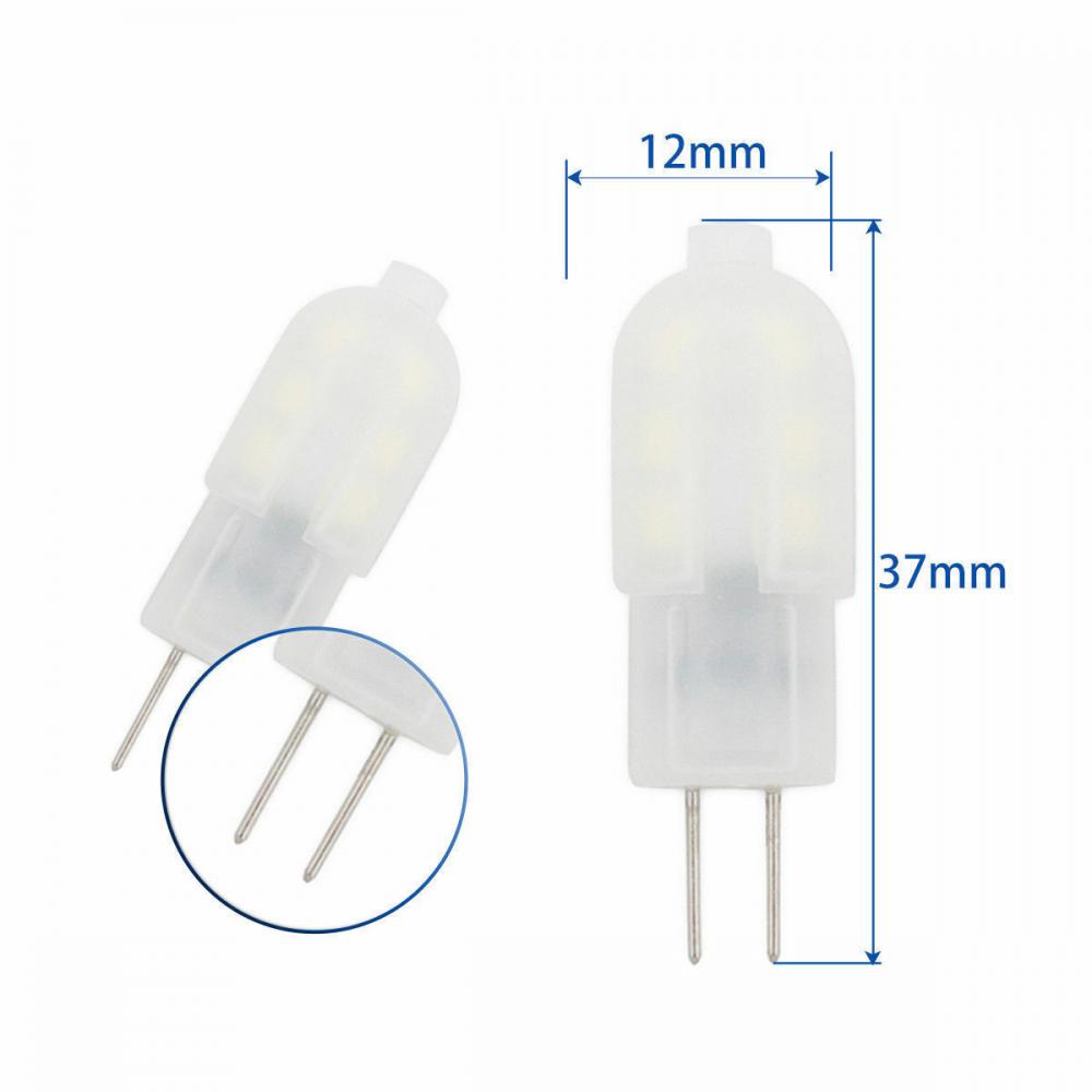 Mini Book Lights G4 12 Bead PC LED Lamp Bead 12V Pin Small Bulb Low-voltage Crystal Lamp Milky Matte 3W G4 Light 360 Beam Angle
