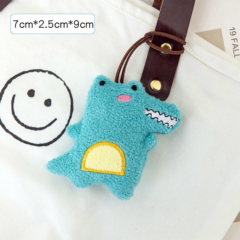 Korean Cute Bear Head Doll Keyring & Name Tag Pendant for Kids' Backpacks