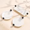Black and White Square Round Tray