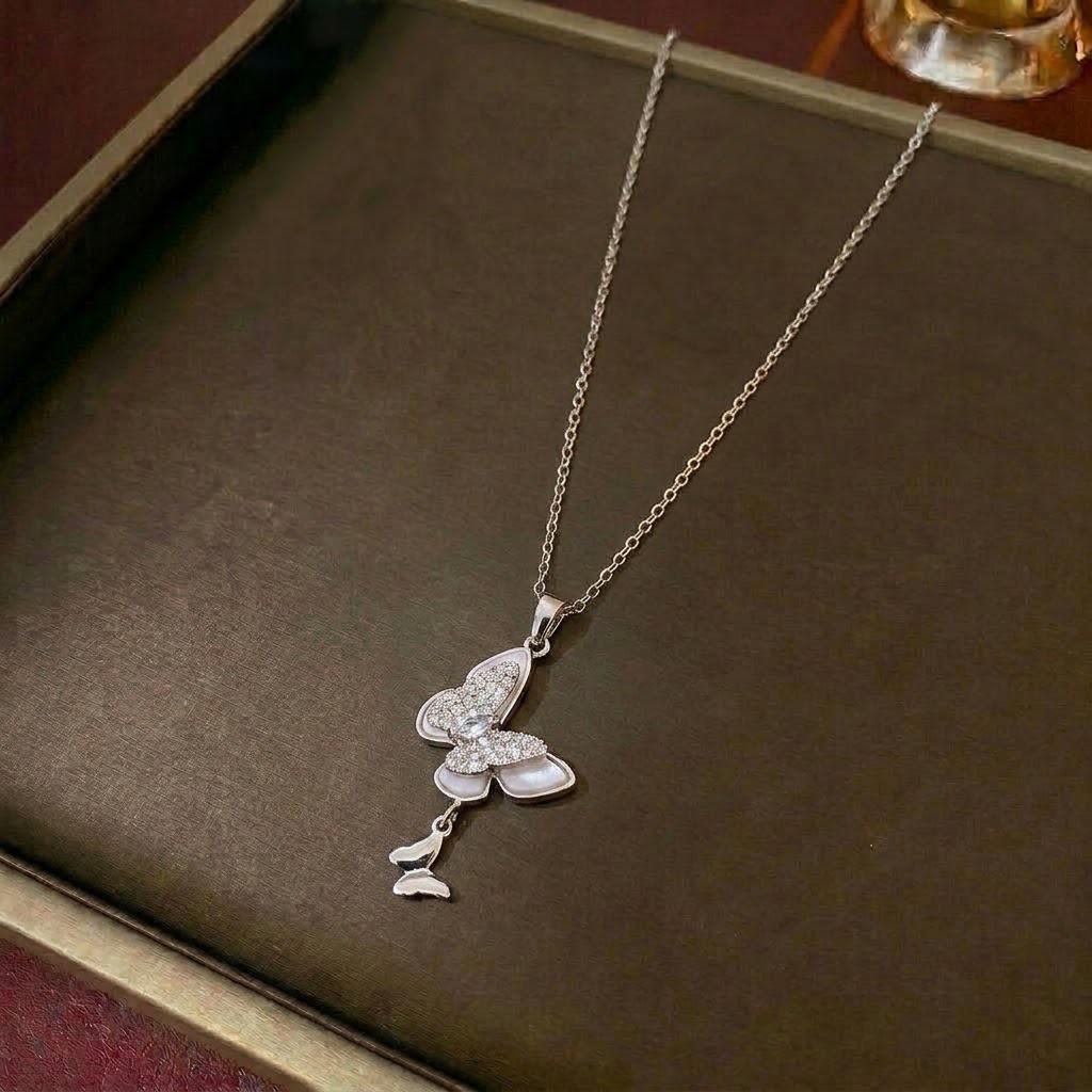 Women's Retro Zodiac Birthstone Moon Rabbit Necklace – Zircon Pendant for Valentine's & Qixi Festival