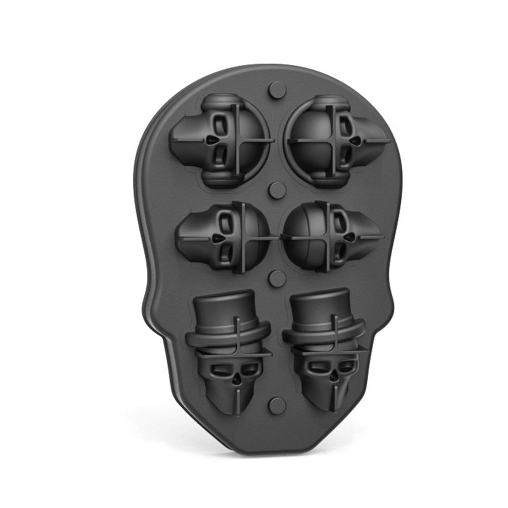 Halloween 3d Skull Cake Molds Silicone Diy Cookie Cutter Mold Ice Mold Large Skull Cake Pan Halloween Decor Birthday Party