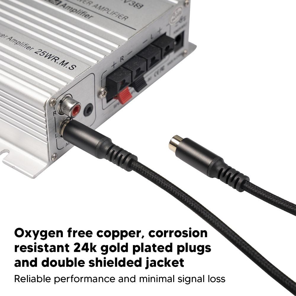 

Digital Analog for RCA Extension Cable Gold Plated for RCA Audio Cable DVD Player 1.8m/5.9ft