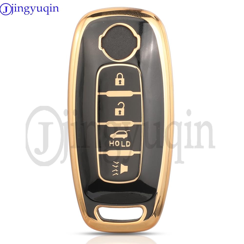 Jingyuqin Soft Tpu Car Key Case 3/4/5 Buttons For Nissan Rouge Kicks Pathfinder J12 Ariya Altima Rogue Qashqai Bluebird Sylphy