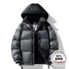 Men's Down Jacket Winter New White Duck Down Hooded Jacket Bread Jacket Trendy Warm and Versatile Jacket for Men