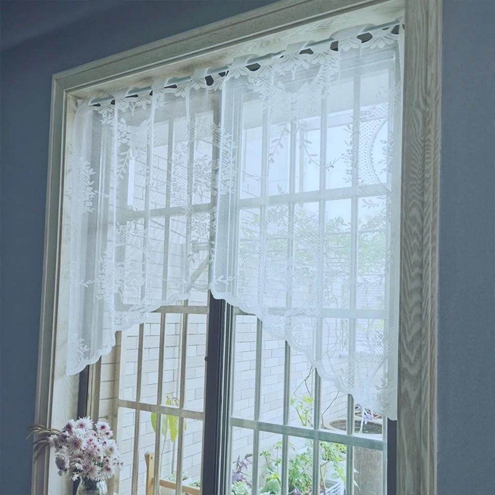 Short Kitchen Curtains Curved Half Curtain Fashion Window Curtain  Window Scarf