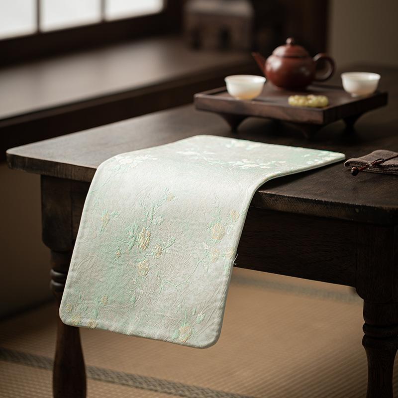 Simple Chinese Tea Banquet Home Fragrant Cloud Yarn Begonia Zhuoqitea Set Accessories Office Tea Brewing Dry Soaking Mat Kung Fu