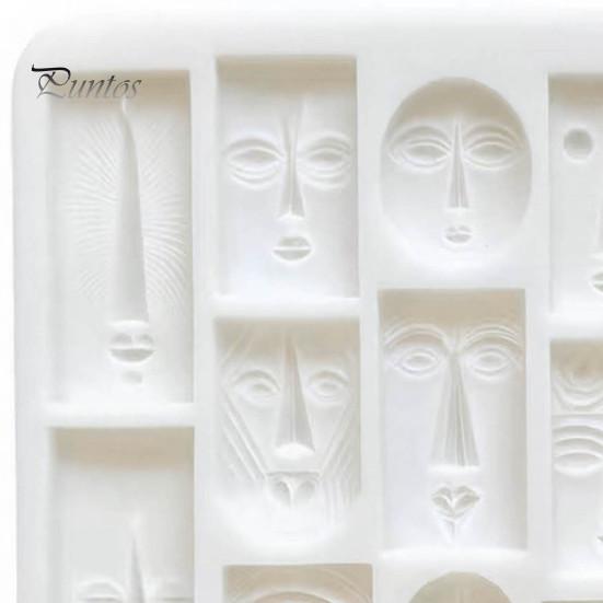 Multi Shape Mold for Creative Desserts Art Face Styling Baking Mold, Multi-grid Flexible Geometric Texture Tray, Chocolate Fondant Decorating