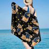 Cherry Blossom Yorkie Beach Towel, Super Soft Microfiber, Gift for Her/Him, Birthday, for Pool, Beach, Travel, Home Decor Fan Gifts
