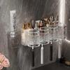Aige Adhesive Wall-Mounted Double Cup Toothbrush Holder