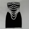 European & American Rhinestone Off-Shoulder Bandage Party Dress